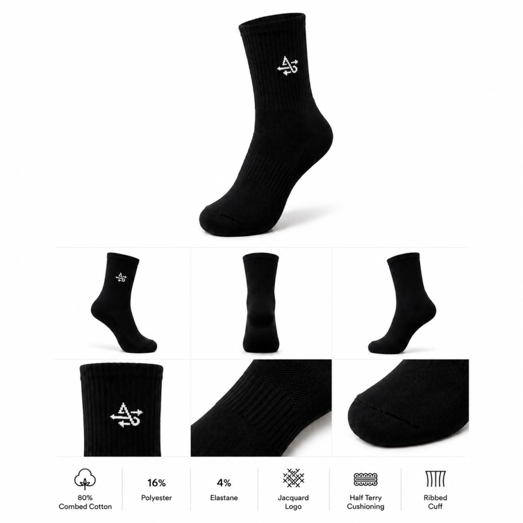 Performance crew socks